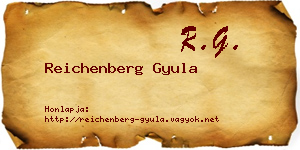 Reichenberg Gyula névjegykártya