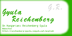 gyula reichenberg business card